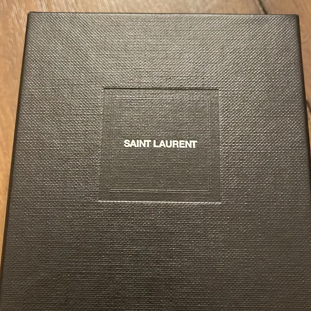 ✨Saint Laurent ✨Glitter Panel Leather Wallet in Blue and Black🖤 - Picture 9 of 9